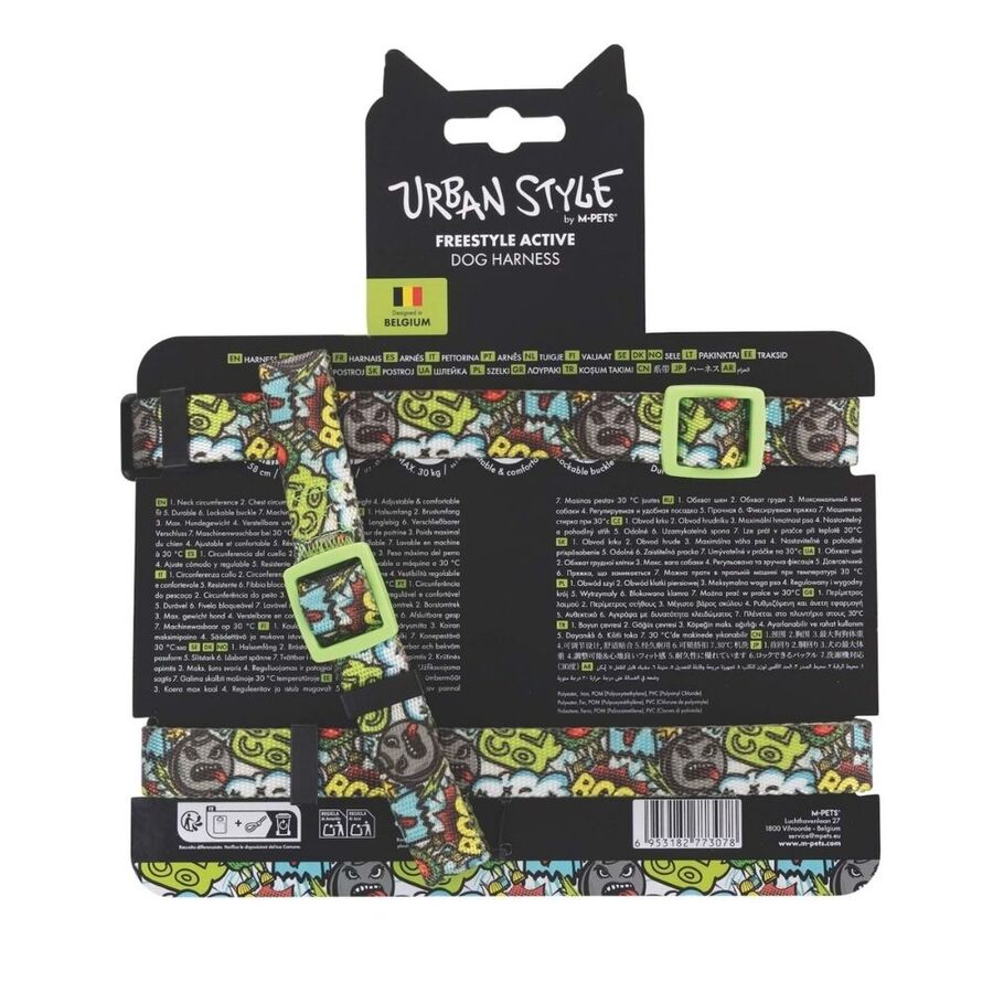 M-Pets Urbanstyle Multicolor Active Köpek Göğüs Tasması (M) - 5