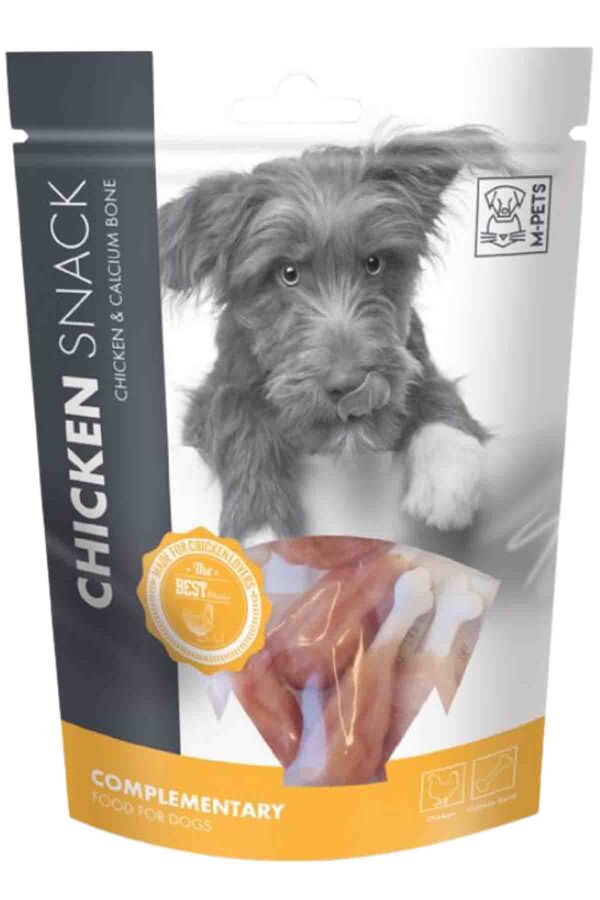M-Pets Tavuk ve Kalsiyumlu Kemik Köpek Ödülü 80gr