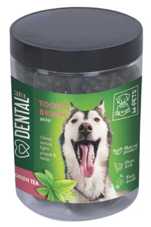 M-PETS - M-Pets Yeşil Çaylı Diş Sağlığı için Köpek Ödülü 200gr (S)