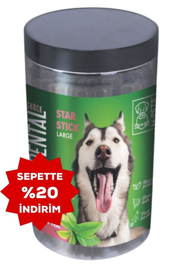 M-Pets Yeşil Çaylı Diş Sağlığı için Köpek Ödülü 510gr (L)