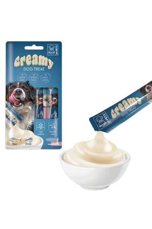 M-Pets Creamy Ton Balıklı ve Karidesli Köpek Ödülü 4x15gr - Thumbnail