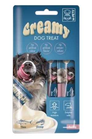 M-PETS - M-Pets Creamy Ton Balıklı ve Karidesli Köpek Ödülü 4x15gr M-PETS - M-Pets Creamy Ton Balıklı ve Karidesli Köpek Ödülü 4x15gr