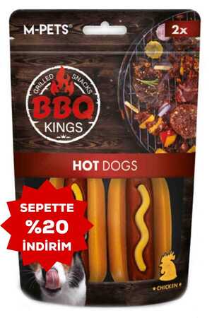 M-Pets BBQ Kings Hot Dogs Tavuklu Köpek Ödül Maması 135gr - Thumbnail