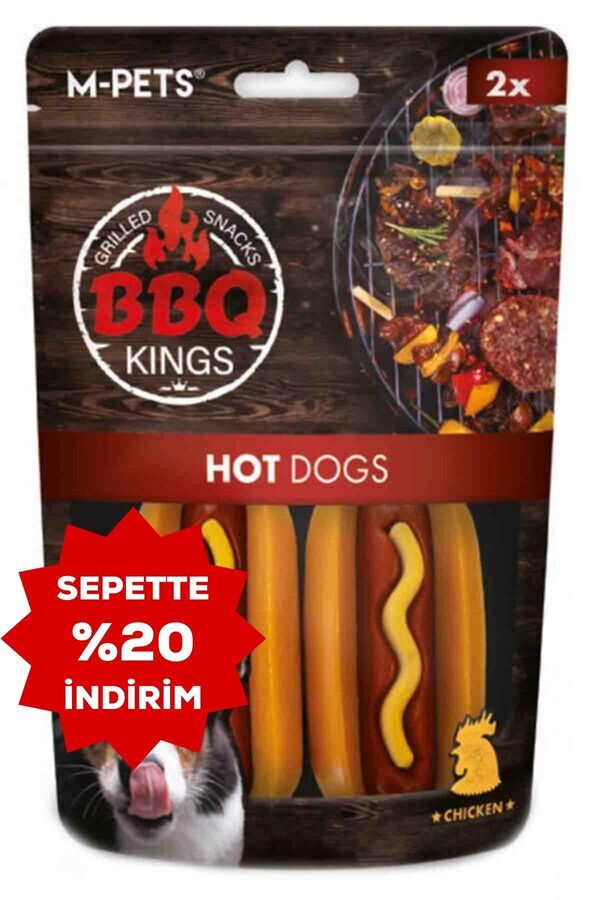 M-Pets BBQ Kings Hot Dogs Tavuklu Köpek Ödül Maması 135gr