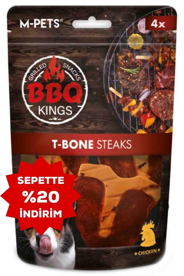 M-Pets BBQ Kings T-Bone Steaks Tavuklu Köpek Ödül Maması 105gr