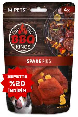M-Pets BBQ Kings Spare Ribs Tavuklu Köpek Ödül Maması 85gr - Thumbnail