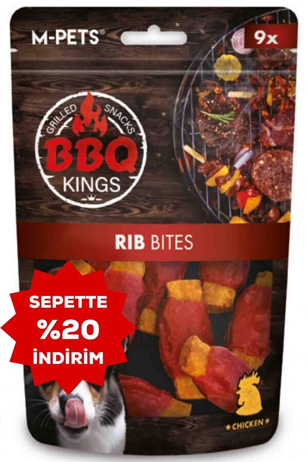M-pets BBQ Kings Rib Bites Tavuklu Köpek Ödül Maması 115gr