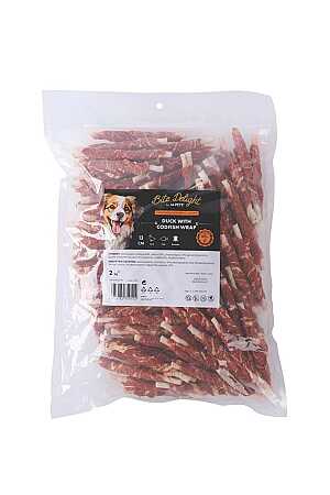 M-Pets Bite Delight Ördekli ve Morina Balıklı Sargılı Köpek Ödülü 13cm (2kg)