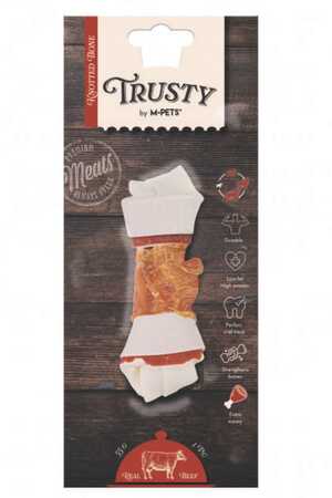 M-Pets Trusty Extra Beef Düğümlü Kemik Köpek Ödül Maması 55gr 12,7cm - Thumbnail