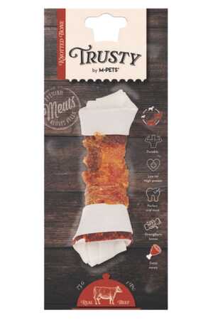 M-PETS - M-Pets Trusty Extra Beef Düğümlü Kemik Köpek Ödül Maması 75gr 15.3cm