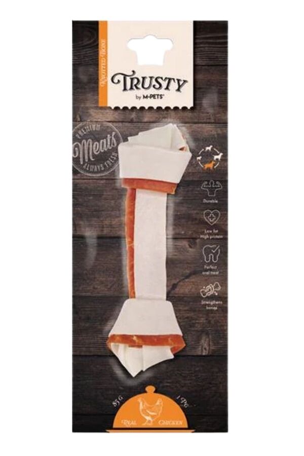 M-Pets Trusty Tavuklu Düğümlü Kemik Köpek Ödülü 20,3cm 85gr 