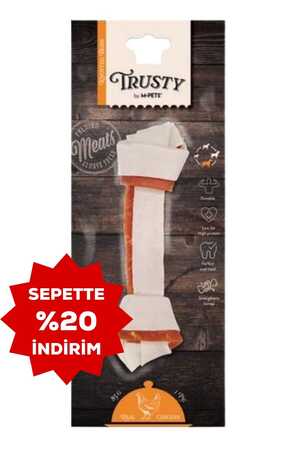 M-Pets Trusty Tavuklu Düğümlü Kemik Köpek Ödülü 20,3cm 85gr - Thumbnail
