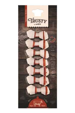 M-PETS - M-Pets Trusty Beef Düğümlü Kemik Köpek Ödül Maması 7li 6,4cm 84gr 