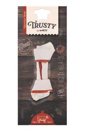 M-Pets Trusty Beef Düğümlü Kemik Köpek Ödül Maması 12.7cm 45gr - Thumbnail