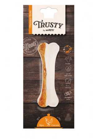 M-Pets Trusty Chicken Press Kemik Köpek Ödül Maması 12,7cm 55gr - Thumbnail