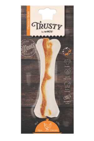 M-Pets Trusty Chicken Press Kemik Köpek Ödül Maması 15.3cm 85gr - Thumbnail