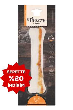 M-Pets Trusty Chicken Press Kemik Köpek Ödül Maması 22.2cm 130gr - Thumbnail