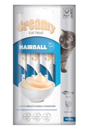 M-Pets Hairball Fonksiyonel Creamy Kedi Ödülü 4x15gr - Thumbnail