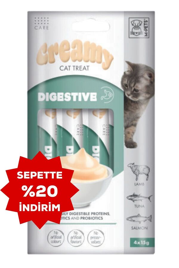 M-Pets Digestive Fonksiyonel Creamy Kedi Ödülü 4x15gr