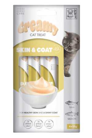 M-PETS - M-Pets Skin&Coat Fonksiyonel Creamy Kedi Ödülü 4x15gr