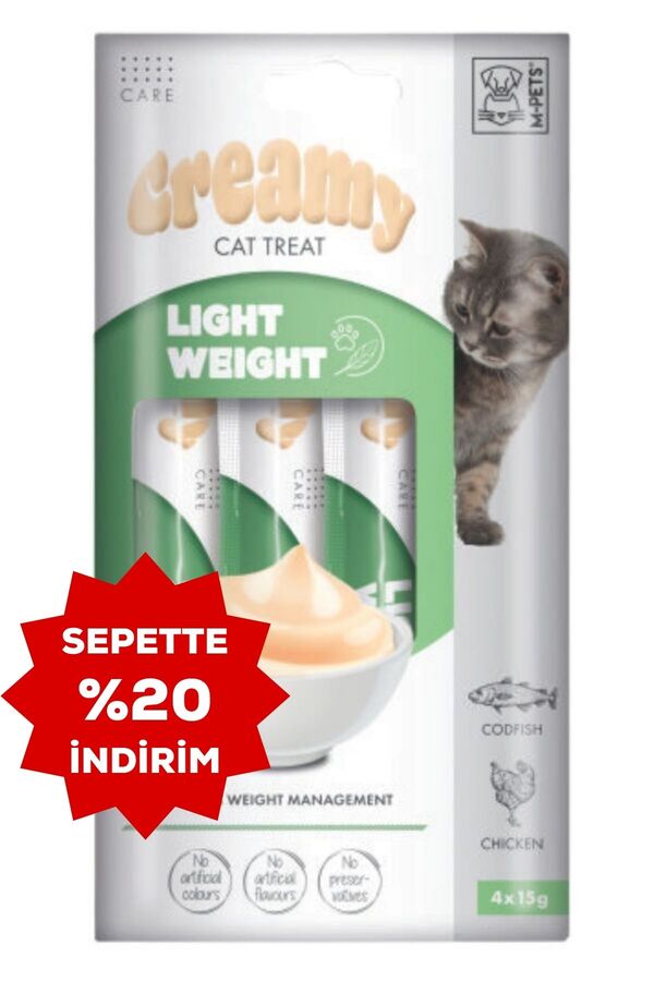 M-Pets Light Weight Fonksiyonel Creamy Kedi Ödülü 4x15gr