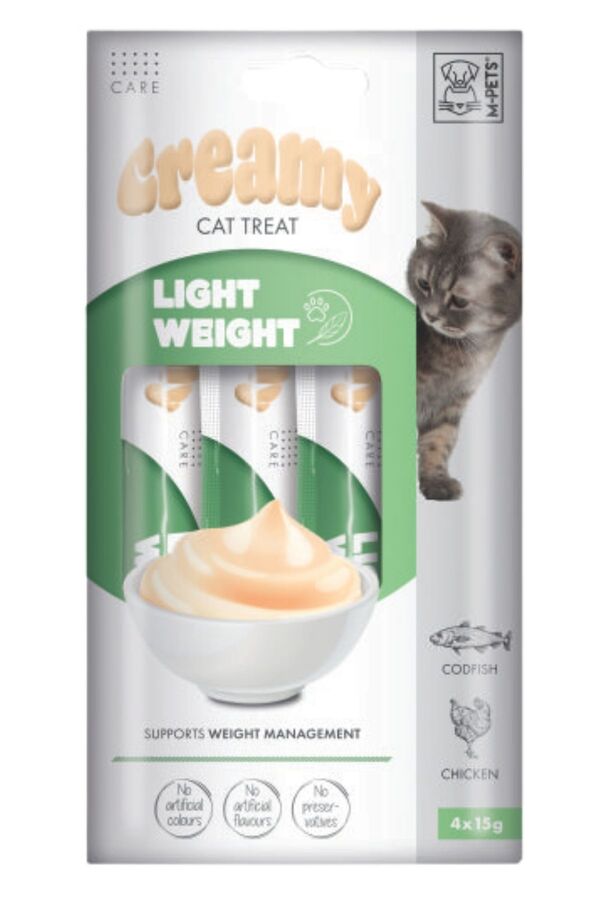 M-Pets Light Weight Fonksiyonel Creamy Kedi Ödülü 4x15gr M-Pets Light Weight Fonksiyonel Creamy Kedi Ödülü 4x15gr