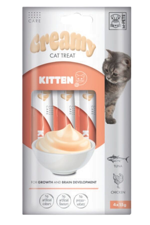 M-Pets Kitten Fonksiyonel Creamy Yavru Kedi Ödülü 4x15gr M-Pets Kitten Fonksiyonel Creamy Yavru Kedi Ödülü 4x15gr
