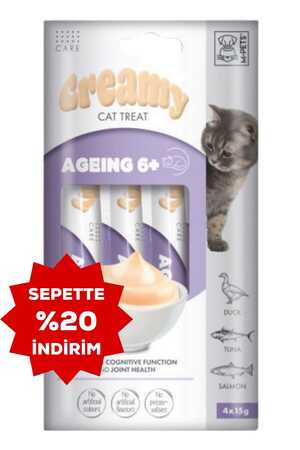 M-PETS - M-Pets Ageing 6+ Fonksiyonel Creamy Kedi Ödülü 4x15gr