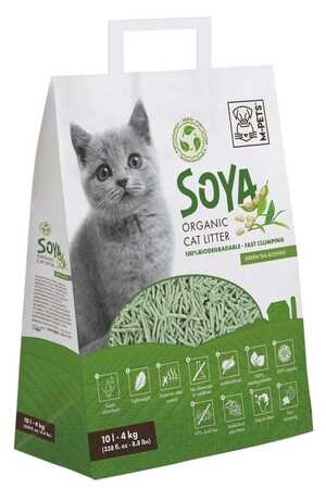 M-Pets Soya Organik Yeşil Çaylı Kedi Kumu 10lt - Thumbnail