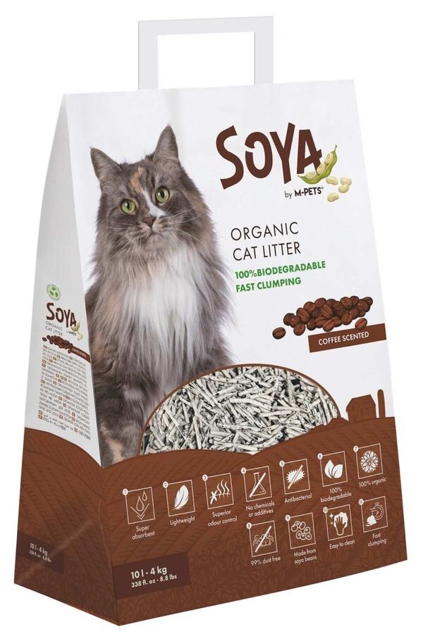 M-Pets Soya Organik Kahveli Kedi Kumu 10lt