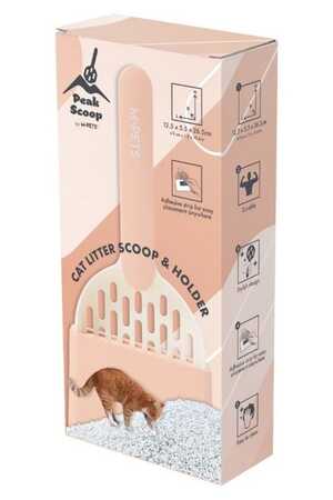 M-PETS - M-Pets Peak Kedi Kumu Küreği Seti Pembe-Beyaz