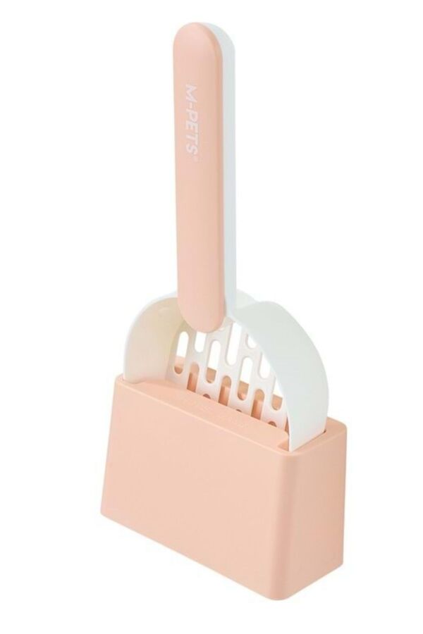 M-Pets Peak Kedi Kumu Küreği Seti Pembe-Beyaz