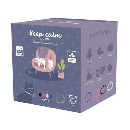 M-PETS - M-Pets Keep Calm Sakinleştirici Kedi Tasması Karışık Renkli (4 Adet)