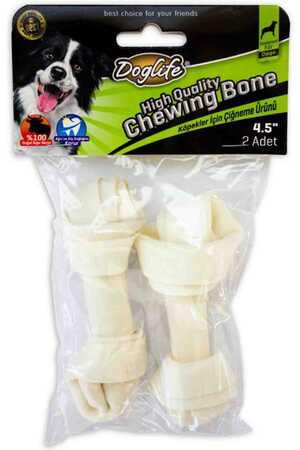 DOGLIFE - Doglife Düğümlü Köpek Ödül Kemiği Beyaz 30gr 2li