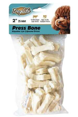 DOGLIFE - Doglife Press Kemik Beyaz 9-10gr/Ad 25li