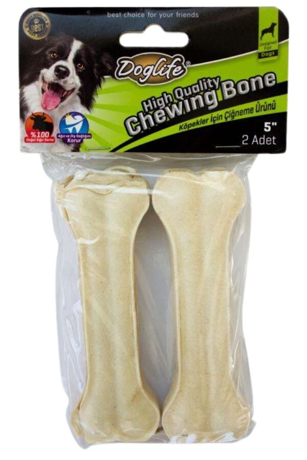 Doglife Press Köpek Ödül Kemiği Beyaz 50gr/ad 2li