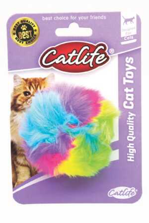 CATLIFE - Catlife Kediler için Tüylü Gökkuşağı Oyuncak 