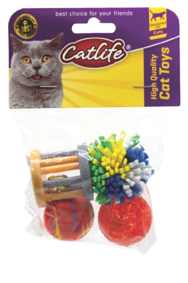 Catlife Zilli Kedi Oyuncağı 4lü Paket  Catlife Zilli Kedi Oyuncağı 4lü Paket