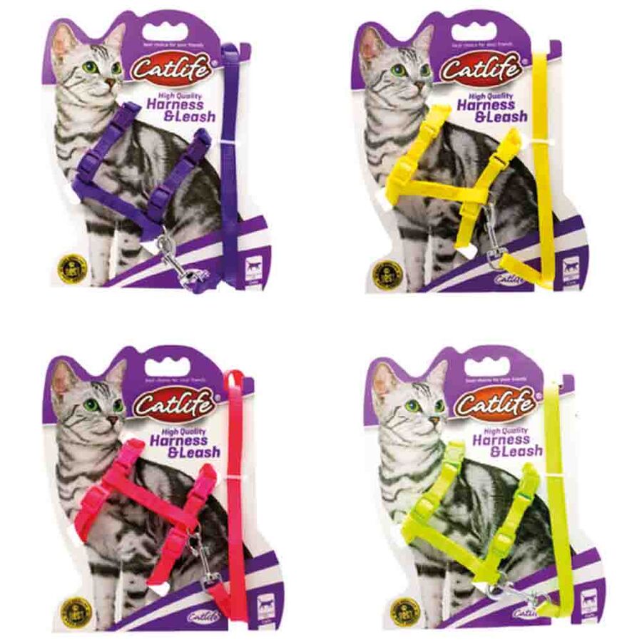 Catlife Göğüs Tasması+Gezdirme Kayışı Mix Color Catlife Göğüs Tasması+Gezdirme Kayışı Mix Color