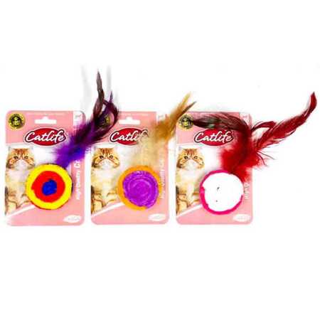 CATLIFE - Catlife Tüylü Gökkuşağı Kedi Oyuncağı