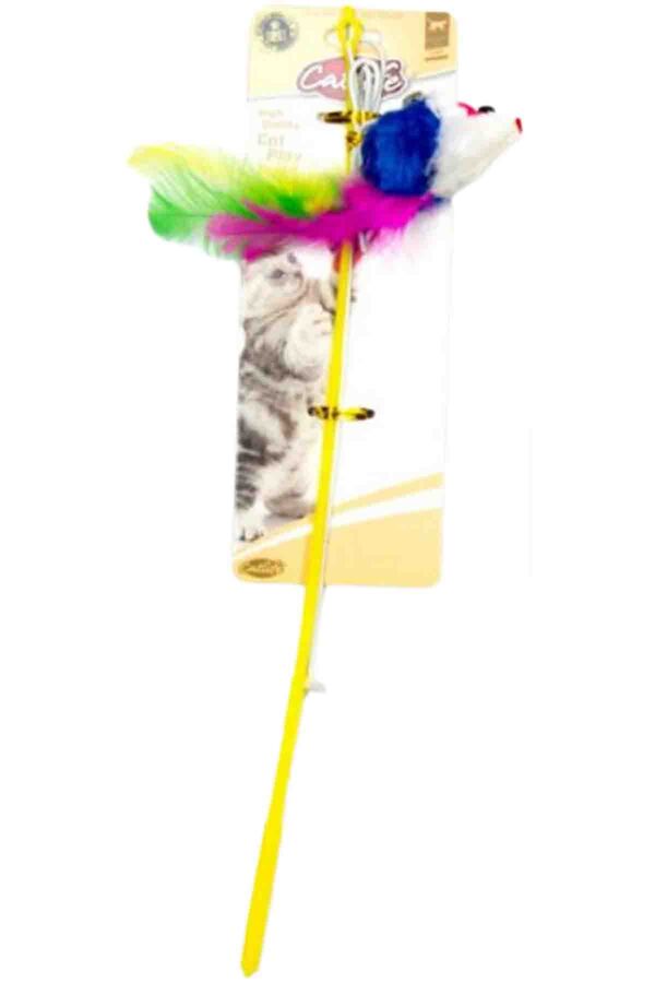 Catlife Zilli Tüylü Fare Şeklinde Kediler İçin Olta Catlife Zilli Tüylü Fare Şeklinde Kediler İçin Olta