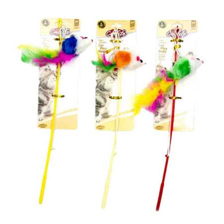 Catlife Zilli Tüylü Fare Şeklinde Kediler İçin Olta - Thumbnail (1)