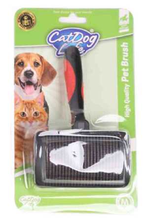 CATLIFE - Cat/Doglife Kedi ve Köpekler İçin İnce Telli Basmalı Fırça Medium