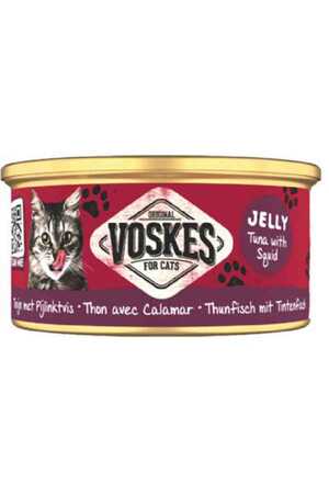 VOSKES - Voskes Ton Balıklı ve Kalamarlı Kedi Konservesi 85gr