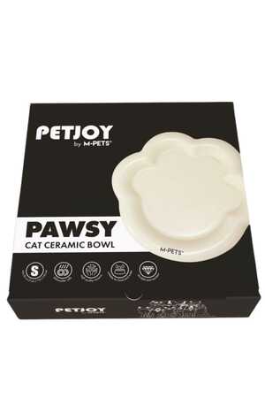 M-Pets Pawsy Seramik Mama Kabı White 100ml - Thumbnail (2)