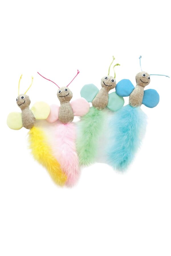 M-Pets Butterfly Kedi Oyuncağı Mix Color
