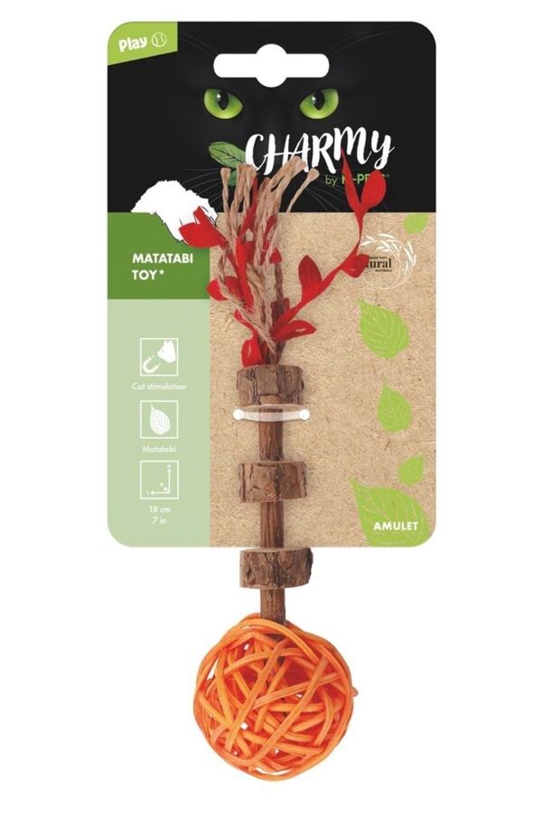 M-Pets Charmy Amulet Matatabi Kedi Oyuncağı Turuncu