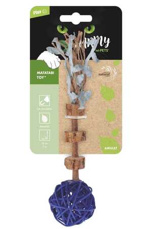 M-PETS - M-Pets Charmy Amulet Matatabi Kedi Oyuncağı Mavi