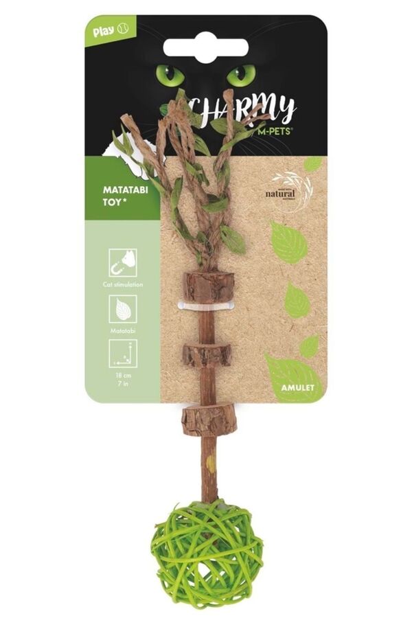 M-Pets Charmy Amulet Matatabi Kedi Oyuncağı Yeşil