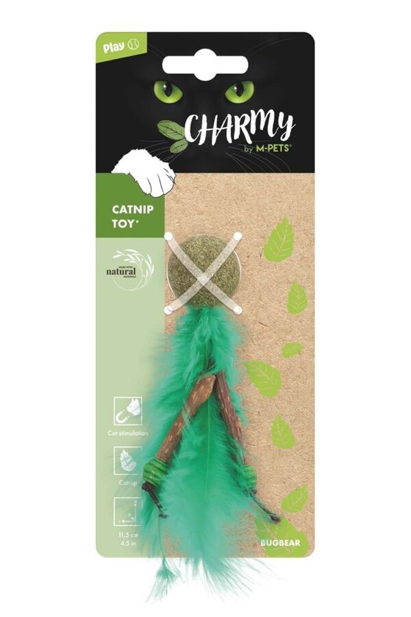 M-Pets Charmy Bugbear Kedi Otlu Kedi Oyuncağı Yeşil